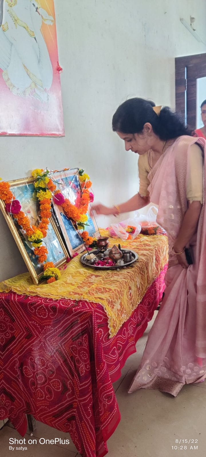 Saraswati puja at school